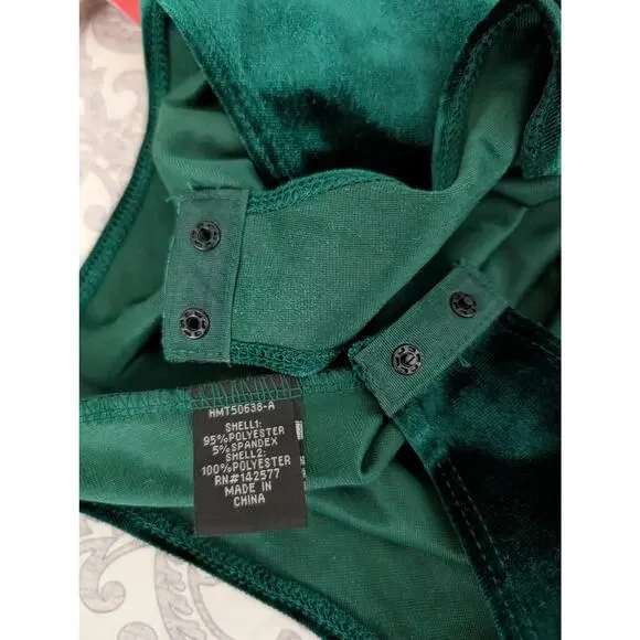 nwt haute monde stretch velvet bodysuit size small - Picture 5 of 5